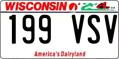 WI license plate 199VSV