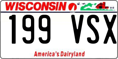 WI license plate 199VSX