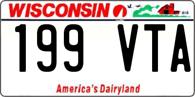 WI license plate 199VTA