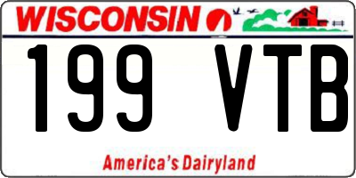 WI license plate 199VTB