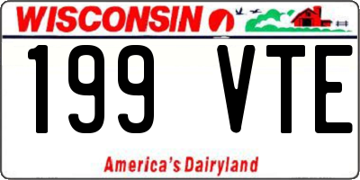 WI license plate 199VTE