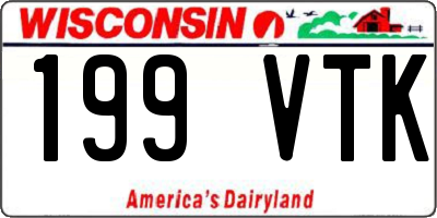WI license plate 199VTK