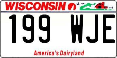WI license plate 199WJE
