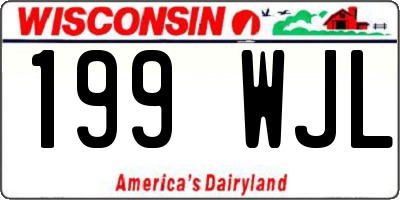 WI license plate 199WJL