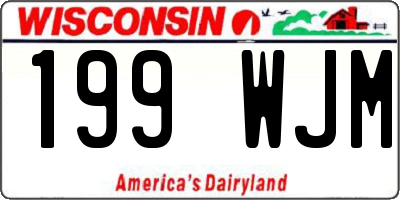WI license plate 199WJM