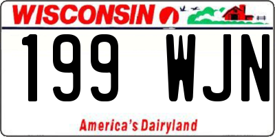 WI license plate 199WJN