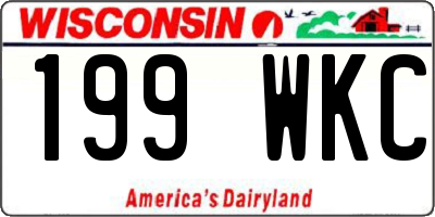WI license plate 199WKC