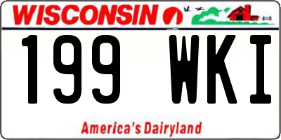 WI license plate 199WKI