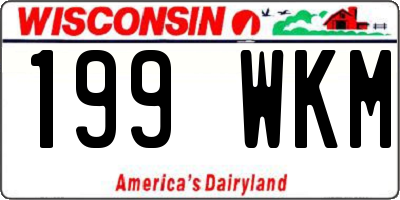 WI license plate 199WKM