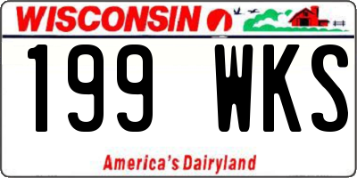 WI license plate 199WKS