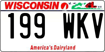 WI license plate 199WKV