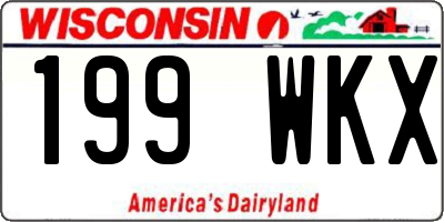 WI license plate 199WKX