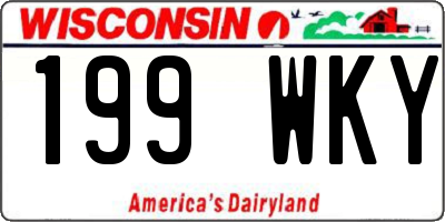WI license plate 199WKY