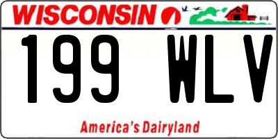 WI license plate 199WLV