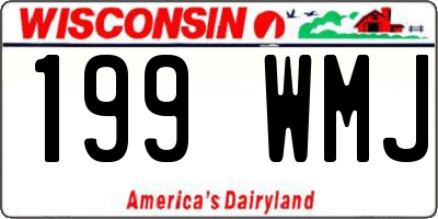 WI license plate 199WMJ
