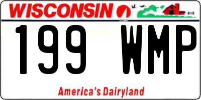 WI license plate 199WMP