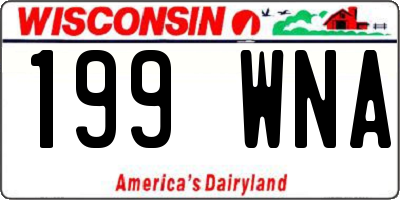 WI license plate 199WNA