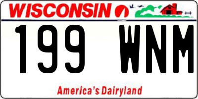 WI license plate 199WNM