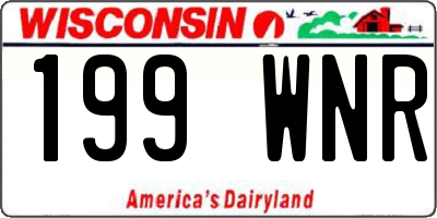 WI license plate 199WNR