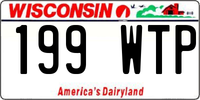 WI license plate 199WTP