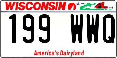 WI license plate 199WWQ