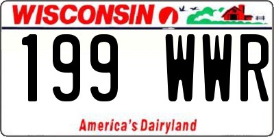 WI license plate 199WWR