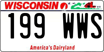 WI license plate 199WWS