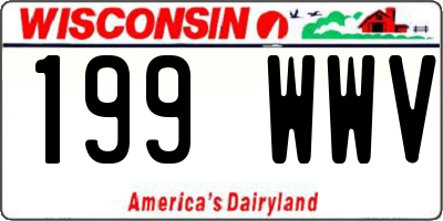 WI license plate 199WWV