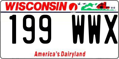 WI license plate 199WWX
