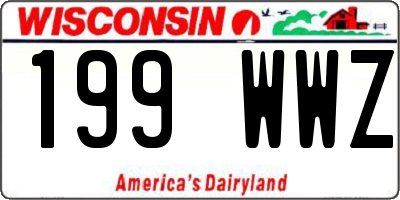 WI license plate 199WWZ