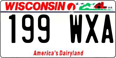 WI license plate 199WXA