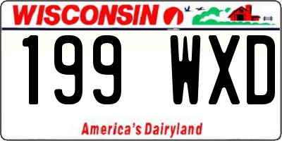 WI license plate 199WXD