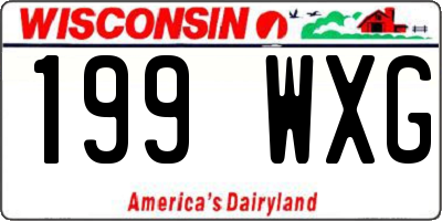WI license plate 199WXG