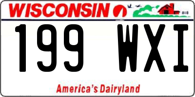 WI license plate 199WXI