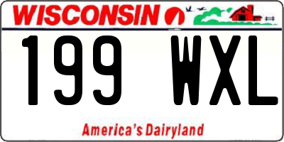 WI license plate 199WXL