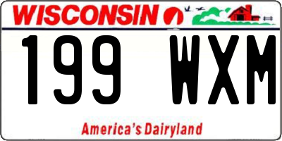 WI license plate 199WXM