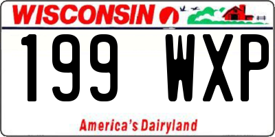 WI license plate 199WXP