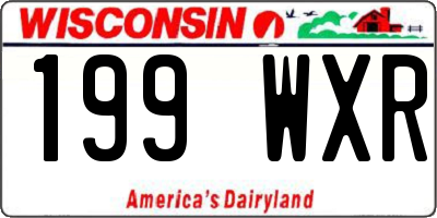 WI license plate 199WXR