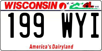WI license plate 199WYI