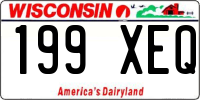 WI license plate 199XEQ