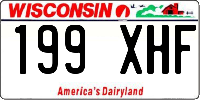 WI license plate 199XHF