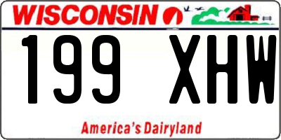 WI license plate 199XHW