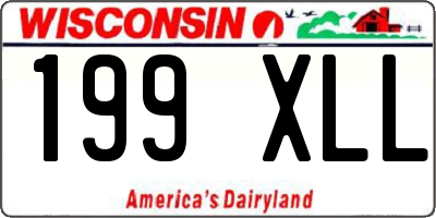 WI license plate 199XLL