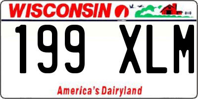 WI license plate 199XLM