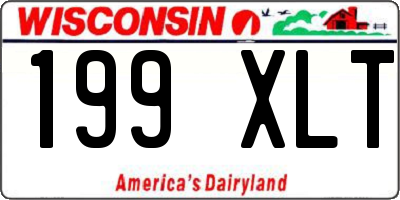 WI license plate 199XLT