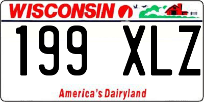 WI license plate 199XLZ