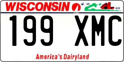 WI license plate 199XMC