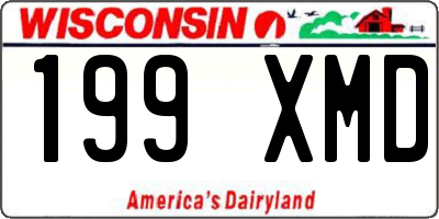WI license plate 199XMD