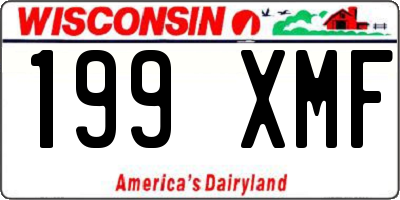 WI license plate 199XMF