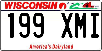 WI license plate 199XMI